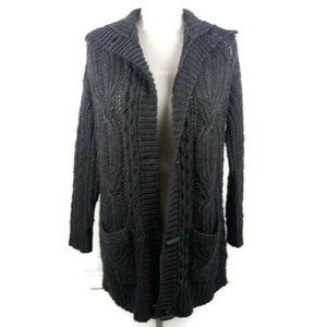 American Eagle Cardigan XS Gray Oversized Button Up Long Sleeve Versatile Neck